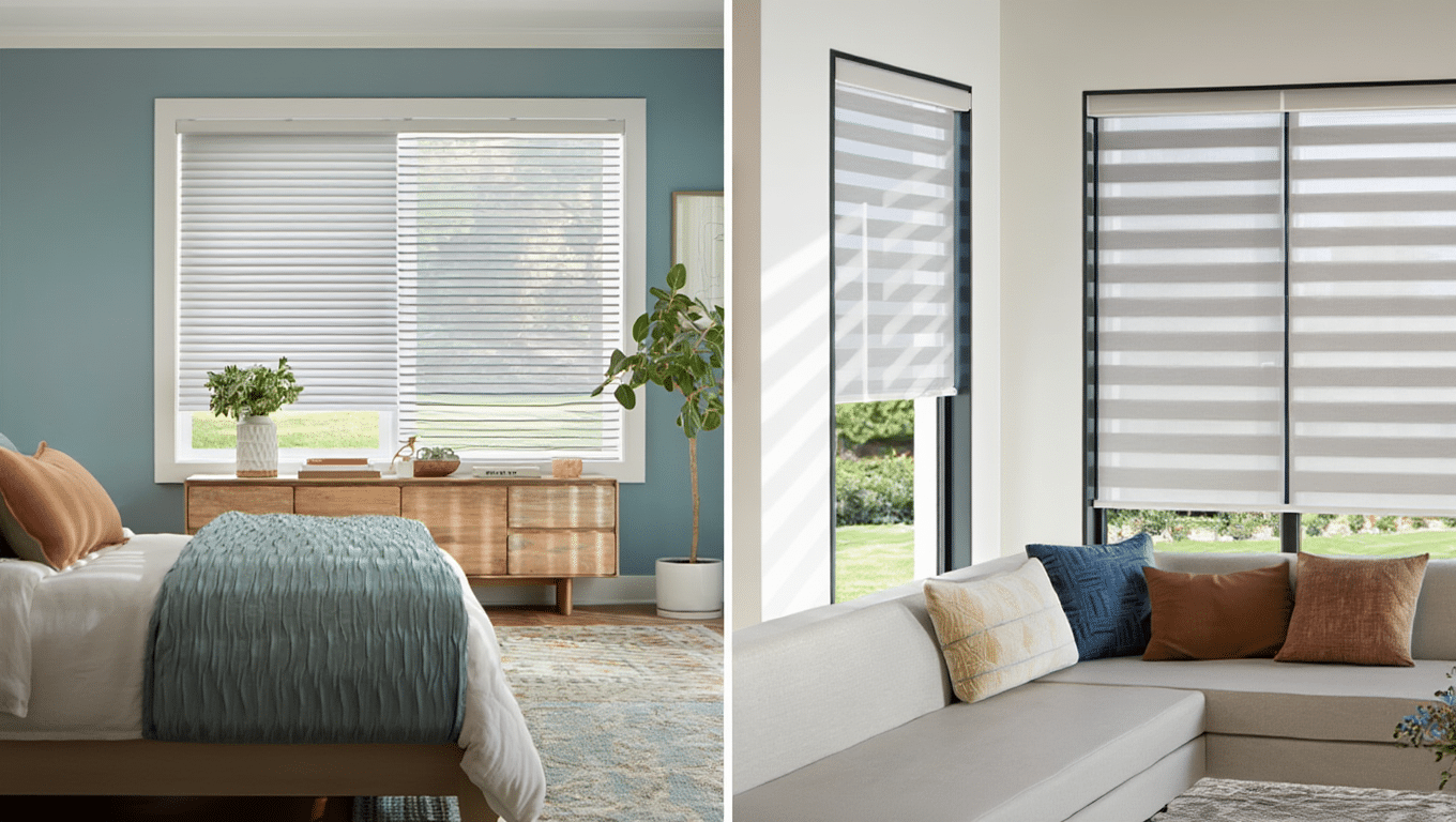 Sheer vs. banded shades comparison