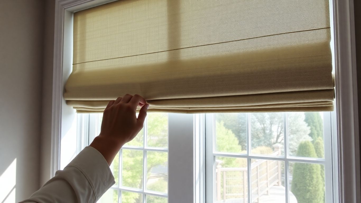Professional installation of custom window shades in a modern home.
