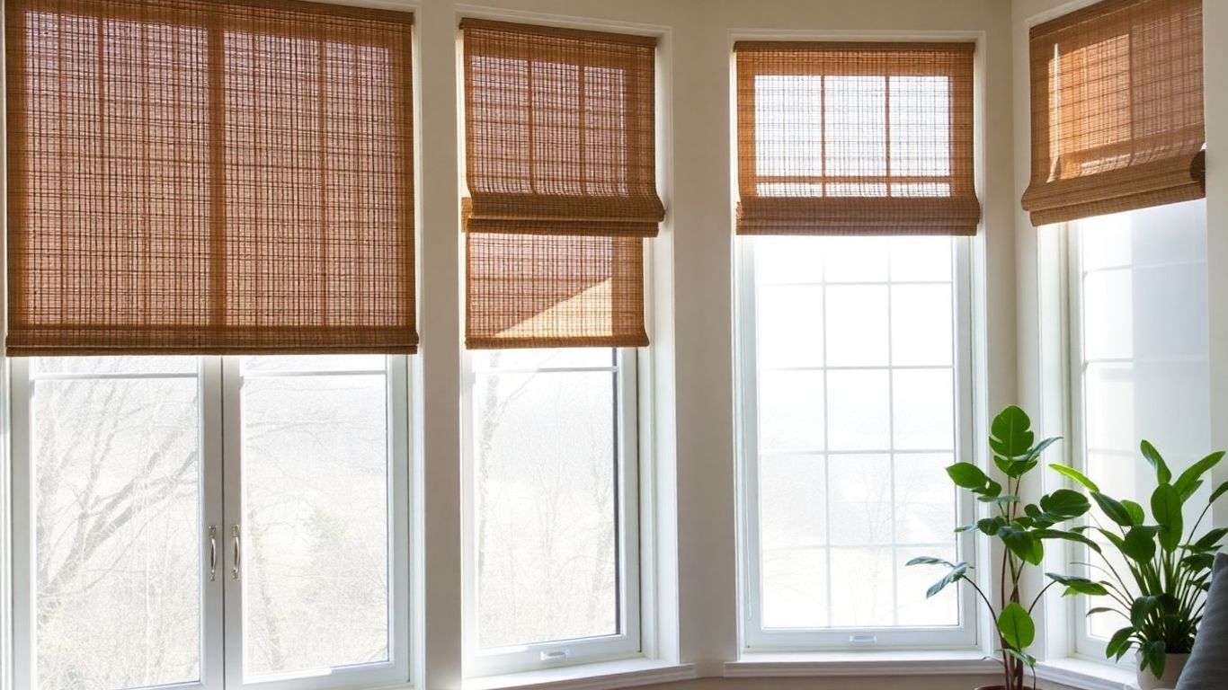 Custom eco-friendly window shades in a bright room.