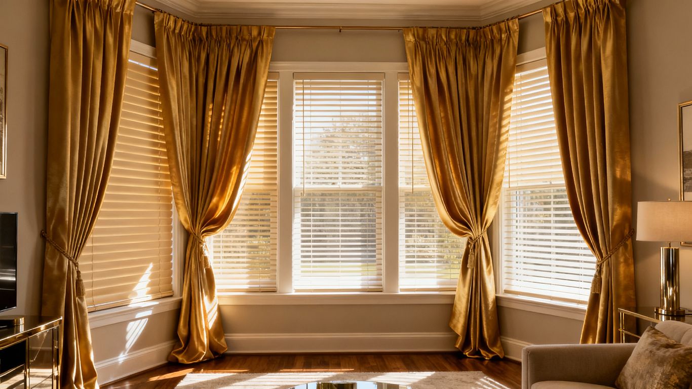 Elegant window treatments in a North Jersey home.