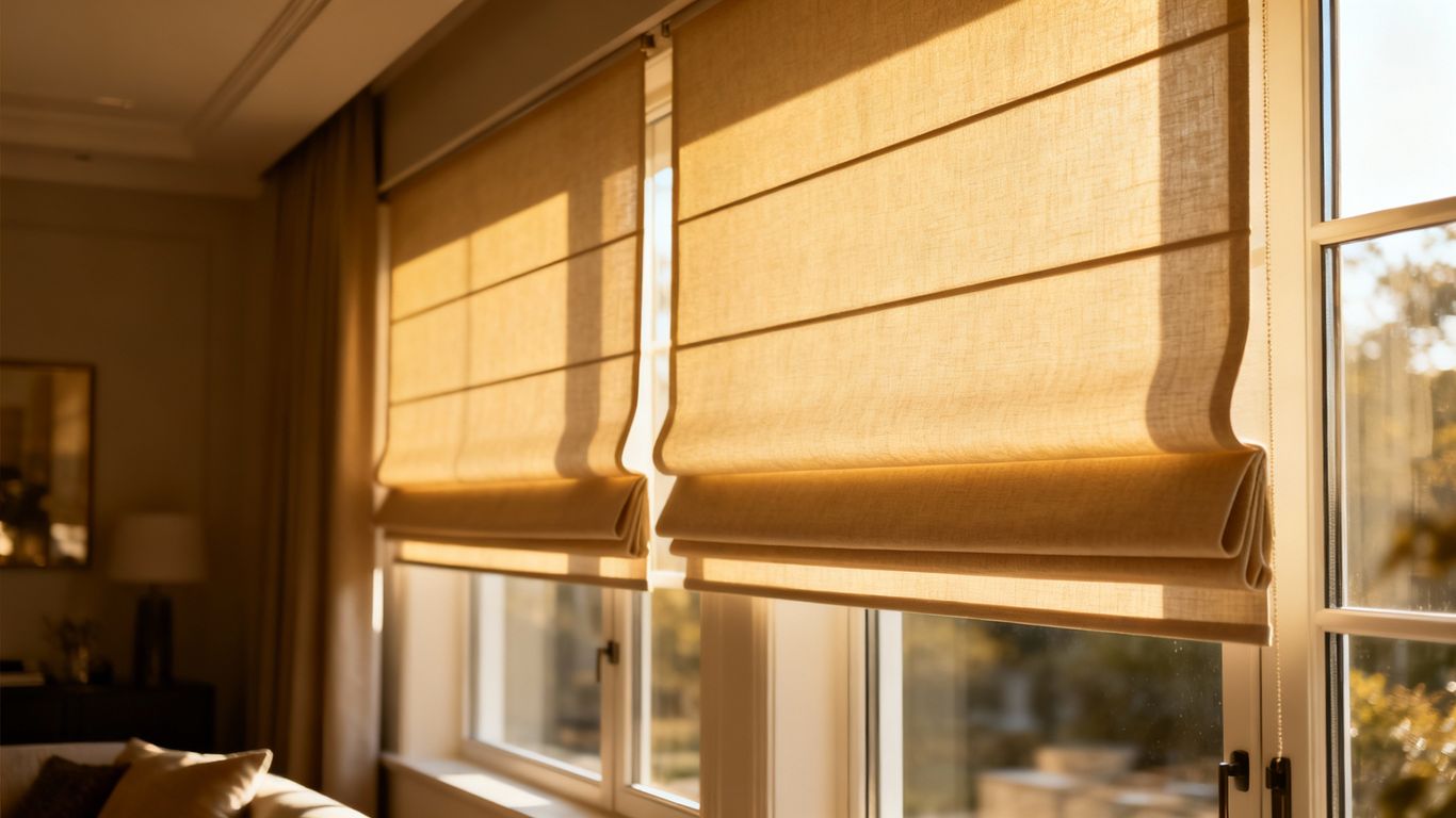 Modern window shades in a sunlit West Milford home.
