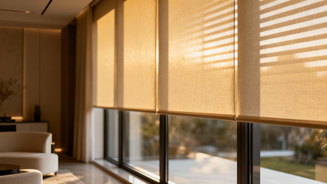Custom blinds enhancing a bright North Jersey home interior.